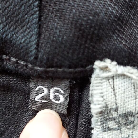 Era of Chaos Black Skinny Jeans Sz 26 - Picture 6 of 8